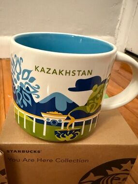 Rare Starbucks Kazakhstan You Are Here YAH Mug 14oz w/ Box